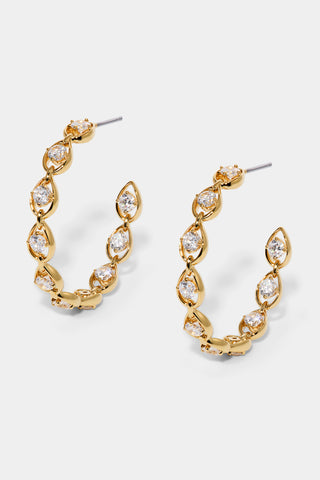 IT GIRL MEDIUM C HOOP EARRINGS IN GOLD PLATING
