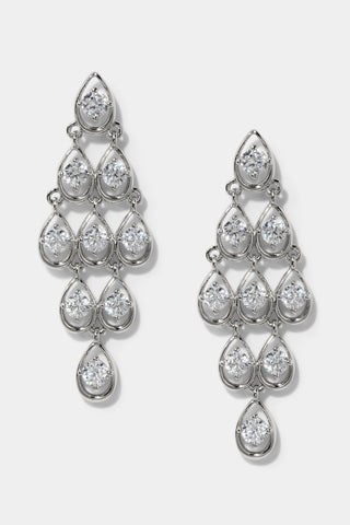 IT GIRL KITE DROP EARRINGS IN RHODIUM PLATING