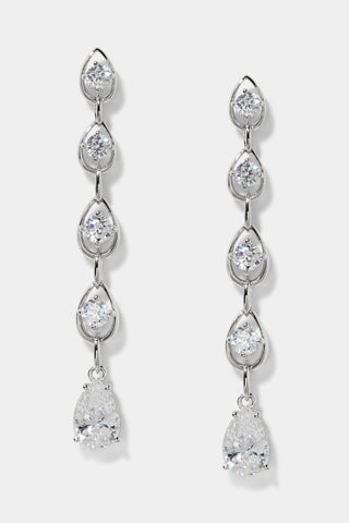 IT GIRL LINEAR EARRINGS IN RHODIUM PLATING