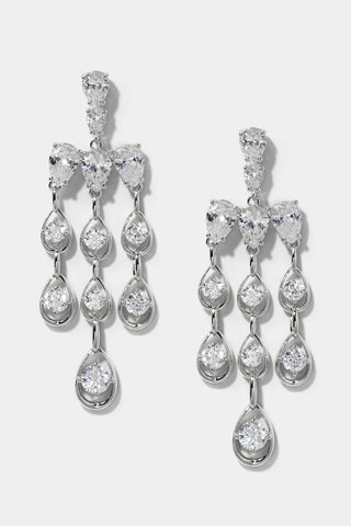 IT GIRL CHANDELIER EARRINGS IN RHODIUM PLATING