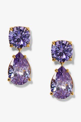 MAIDEN LAVENDER PEAR DROP EARRINGS