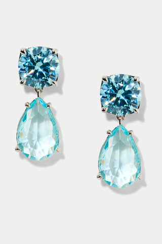Maiden Aqua Pear Drop Earrings