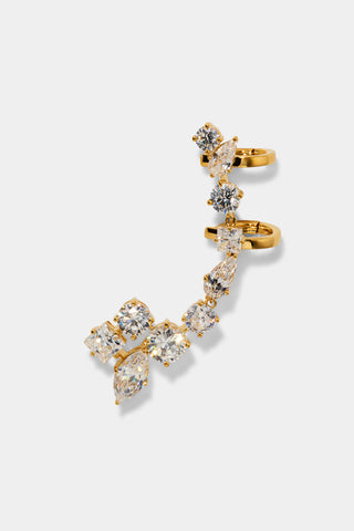 LUCIA SINGLE ADJUSTABLE CLIMBER EARRINGS IN GOLD PLATING
