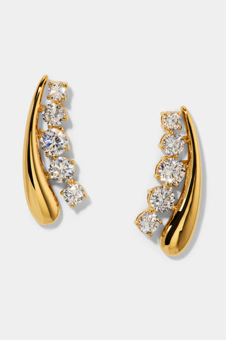 PHENOM CLIMBER EARRINGS IN GOLD PLATING