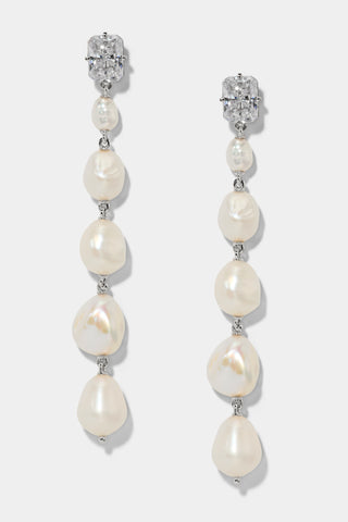 MADRID FRESHWATER PEARL LINEAR EARRINGS