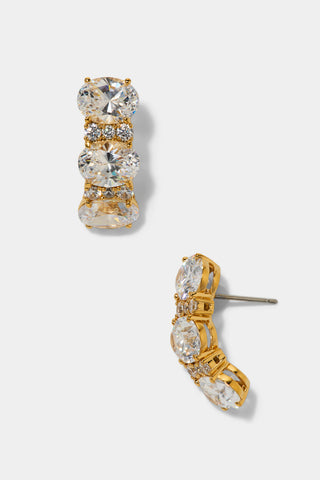 MOJITO J HOOP EARRINGS IN GOLD PLATING