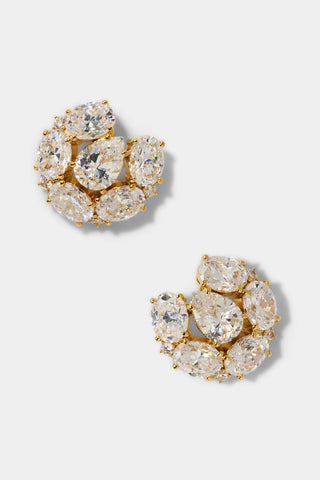 MOJITO BUTTON STUD EARRINGS IN GOLD PLATING
