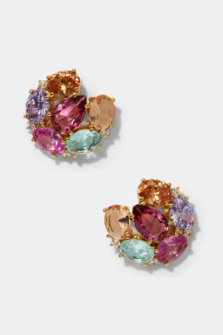 MOJITO MULTI BUTTON STUD EARRINGS IN GOLD PLATING