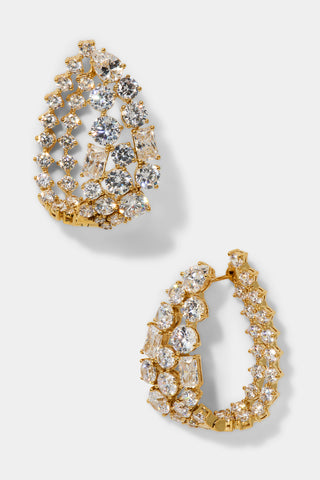 MOJITO HINGED HOOP EARRINGS IN GOLD PLATING