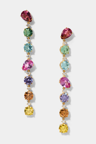 MOJITO MULTI LINEAR EARRINGS IN GOLD PLATING