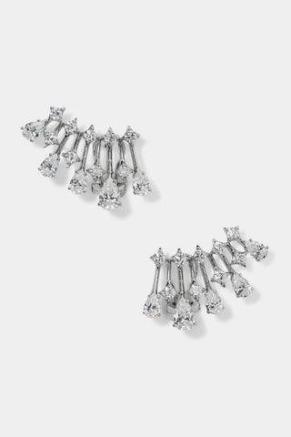 HERA CLIMBER EARRINGS IN RHODIUM PLATING