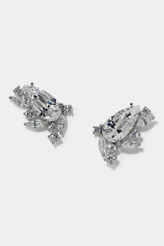 CANNES STUD EARRINGS IN RHODIUM PLATING