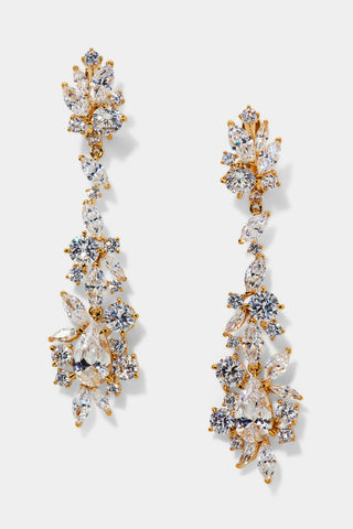 CANNES HOOP DROP EARRINGS IN GOLD PLATING