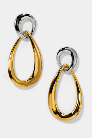 MUSE DOOR KNOCK EAR EARRINGS IN A TWO-TONE PLATING