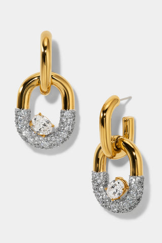 TURN UP THE VOLUME DOORKNOCKER EARRINGS IN GOLD AND RHODIUM PLATING