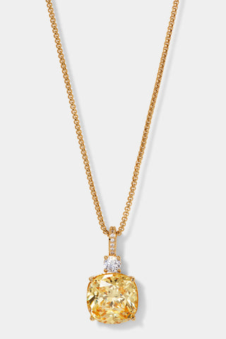 MACARON YELLOW CUSHION CZ PENDANT