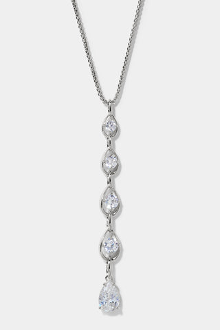 IT GIRL Y PENDANT NECKLACE IN RHODIUM PLATING