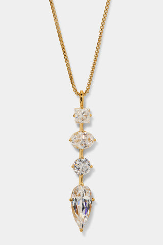 LUCIA LINEAR PENDANT NECKLACE IN GOLD PLATING