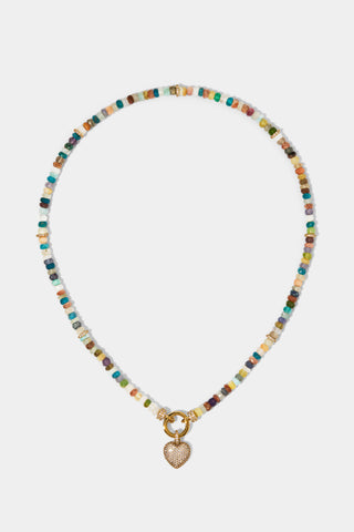 BEADS OF PARADISE SMALL HEART PENDANT NECKLACE