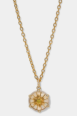 NADRI’S GLOBE TROTTER SUN PENDANT NECKLACE