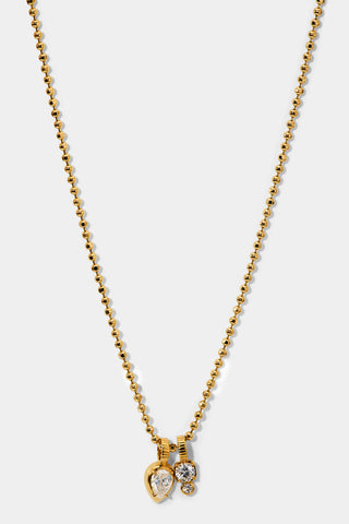 DELANCEY CHARM PENDANT NECKLACE IN GOLD PLATING