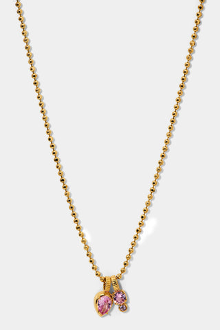 DELANCEY PINK CHARM PENDANT NECKLACE