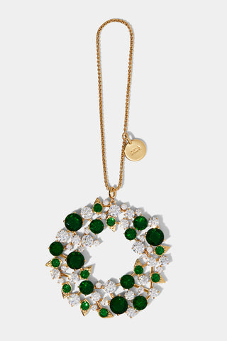 GOOD CHEER WREATH ORNAMENT IN GOLD PLATING