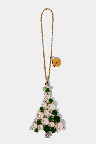 GOOD CHEER PEARL TREE ORNAMENT IN GOLD PLATING