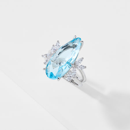 WILDFLOWER CZ PEAR RING