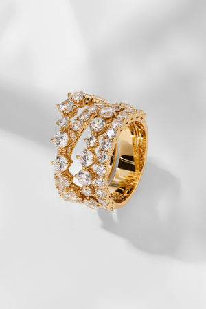 Matchpoint Crisscross CZ Ring