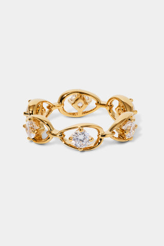 IT GIRL CHAIN RING IN GOLD PLATING