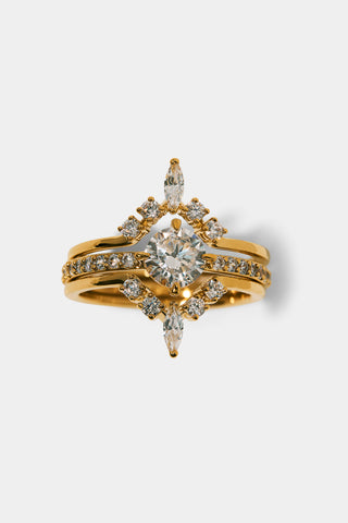 CANNES SMALL STACK RING IN GOLD PLATING