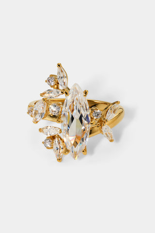 CANNES MARQUEE VINE RING IN GOLD PLATING