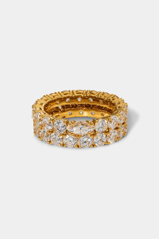 TWINNIE DOUBLE RING IN GOLD PLATING
