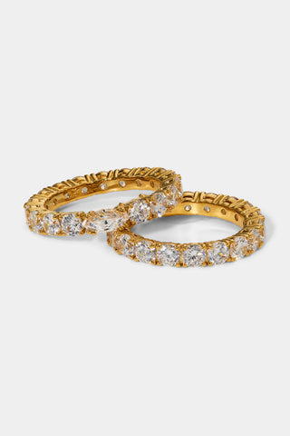 TWINNIE DOUBLE RING IN GOLD PLATING