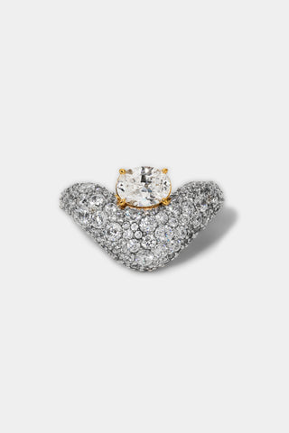 TURN UP THE VOLUME RING IN GOLD AND RHODIUM PLATING