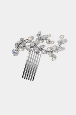VINE HAIR COMB IN A SILVER TONE