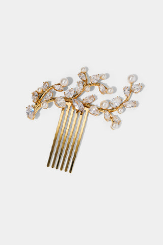 VINE HAIR COMB IN A GOLD TONE