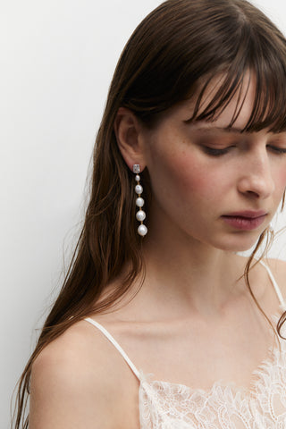 MADRID FRESHWATER PEARL LINEAR EARRINGS