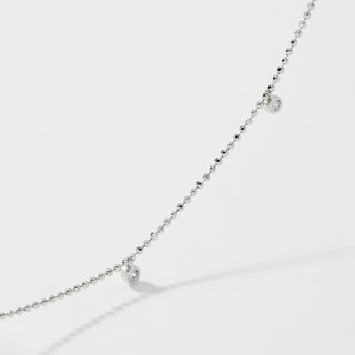 ITTY BITTY CZ BALL CHAIN ANKLET