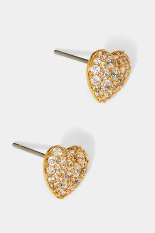 GIFTED PAVE CZ HEART EARRINGS