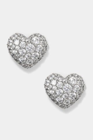 GIFTED PAVE CZ HEART EARRINGS