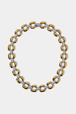 EDIE COLLAR NECKLACE IN GOLD AND RHODIUM PLATING