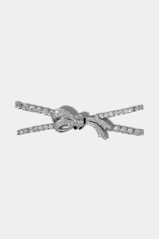 EROS BOW TENNIS BRACELET IN RHODIUM PLATING