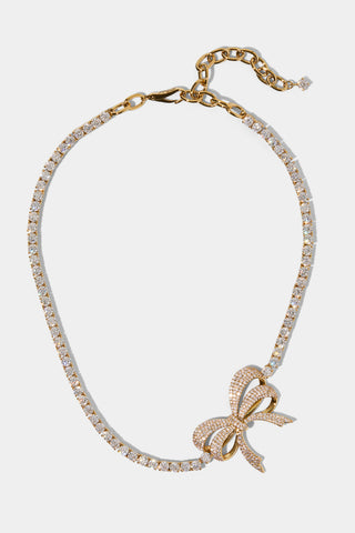 EROS BOW CHOKER NECKLACE IN GOLD PLATING