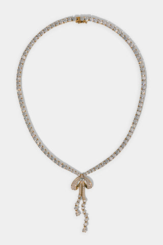 EROS BOW TENNIS NECKLACE IN GOLD PLATING