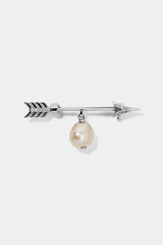 CEREMONY SWAG PEARL ARROW PIN
