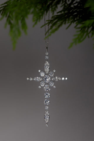 GOOD CHEER CZ CROSS ORNAMENT