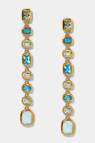 CABARETE MULTI LINEAR EARRINGS IN GOLD PLATING