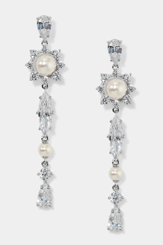 MATERIAL PEARL LINEAR EARRINGS
